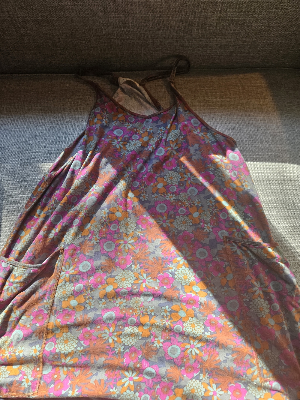 Floral Racerback Jumpsuit in Pink & Orange